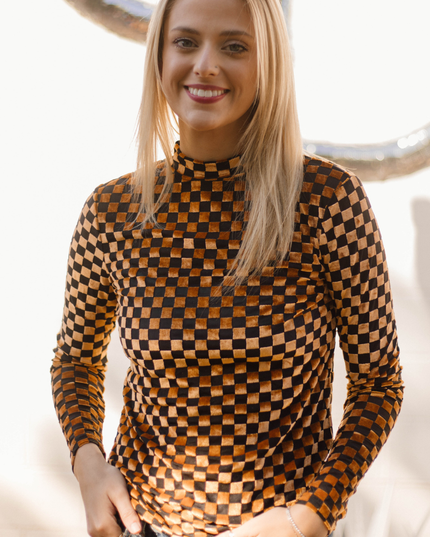 Pep Rally Velvet Mesh Gold/Black