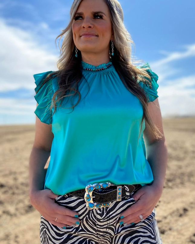 Babydoll Top Turquoise
