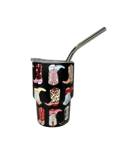 Mini- Mini 3 oz Morgan Tumbler Black Boot