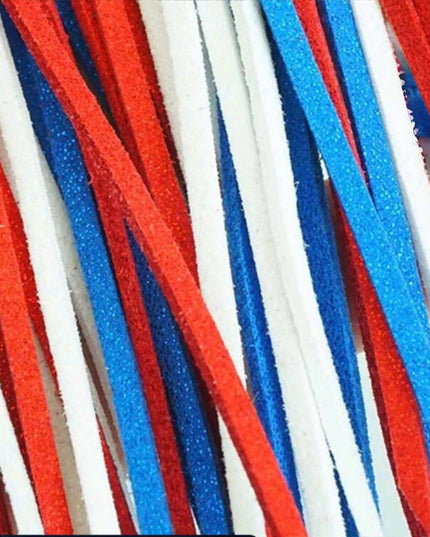 Fringe and Fireworks Patriotic Earrings