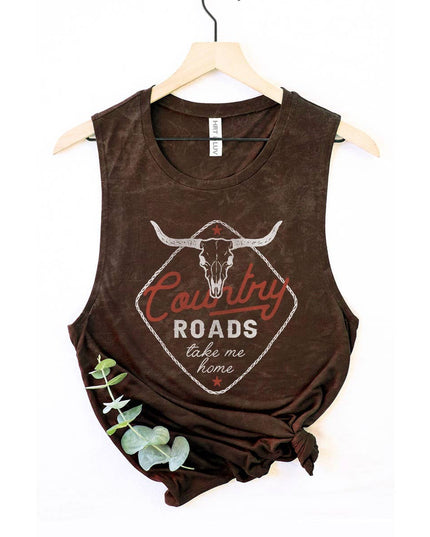 COUNTRY ROADS GRAPHIC TANK TOP