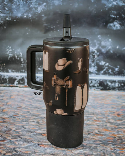 Classic Western Flip Top Tumbler