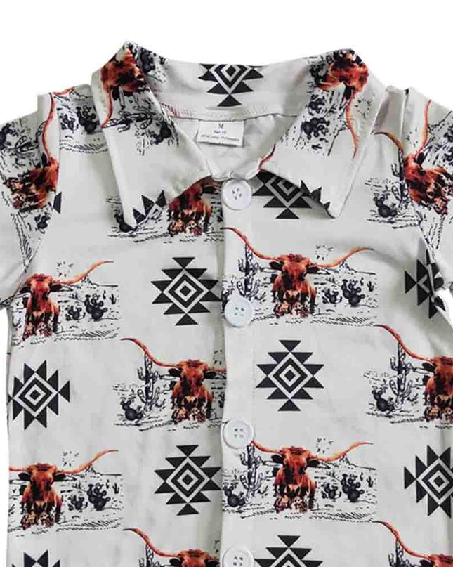Baby Boys western cow button up shirts 5