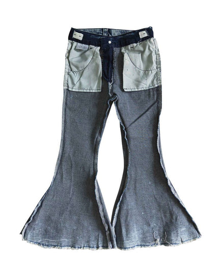 Baby girls navy fashion bell pants denim jeans