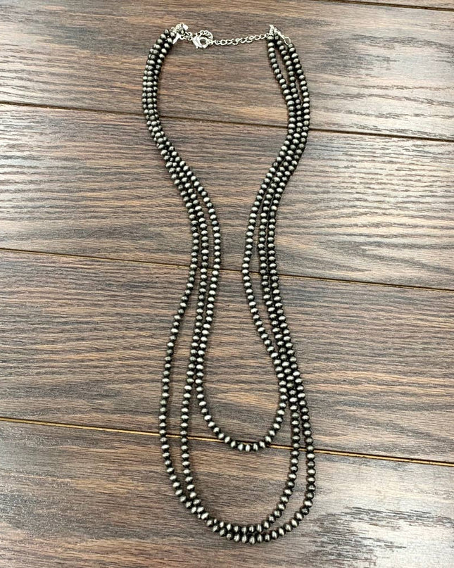 734319, Handmade 34" Navajo Bead Necklace