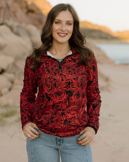 Tailgate Party Pullover Red & Black