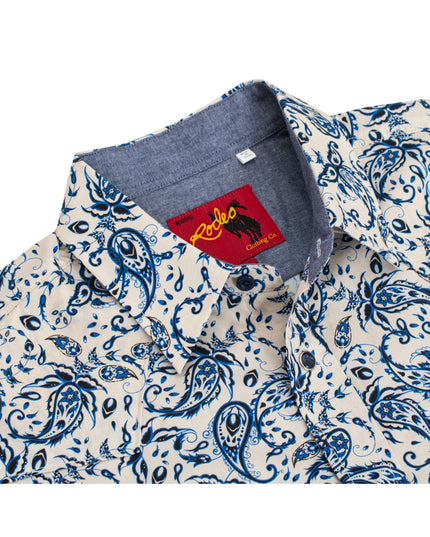 Men's Western Pearl Snap Print Shirt - PS100L-1079