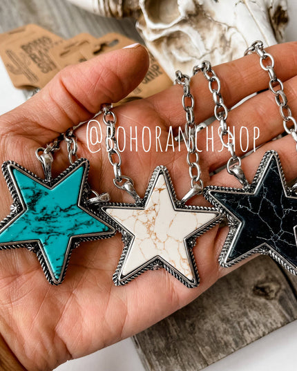 Punchy Star Necklace Western Pendant Necklace