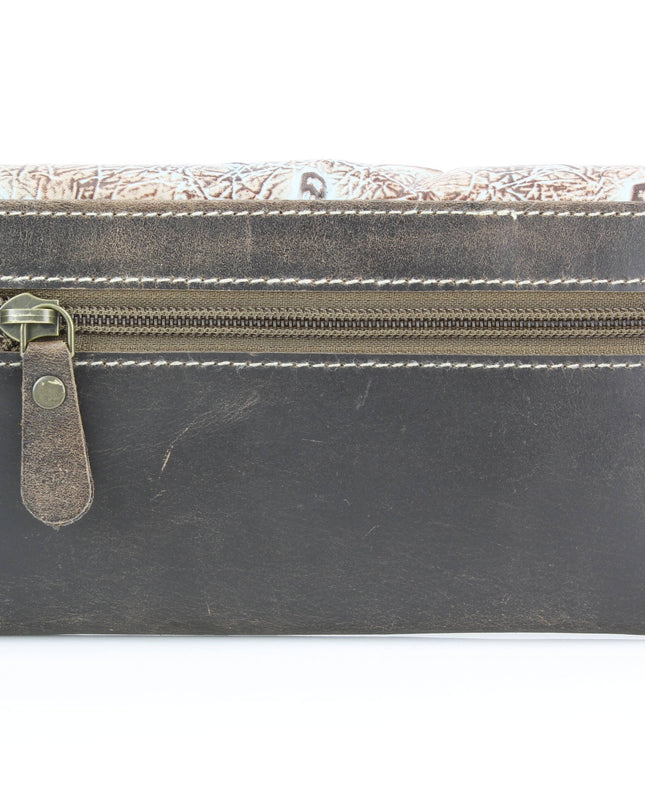 Women’s Brown Turquoise Bison Clutch ABLW 18-2548