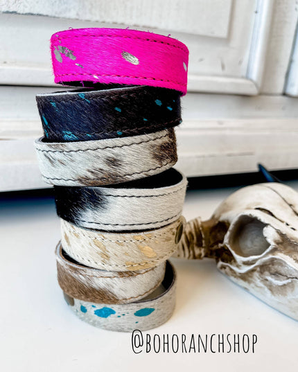 Western Hair on Cowhide Cuff Bracelet