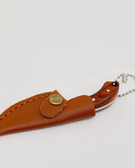 Wooden Handle Portable Mini Stainless Steel Embossed Knife