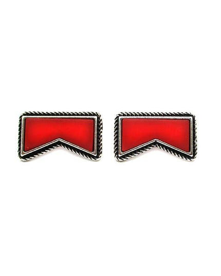 Western Red Post Earring