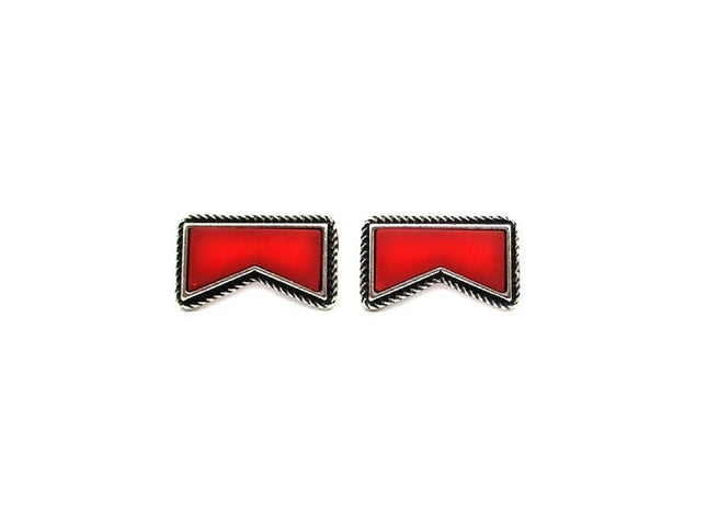 Western Red Post Earring