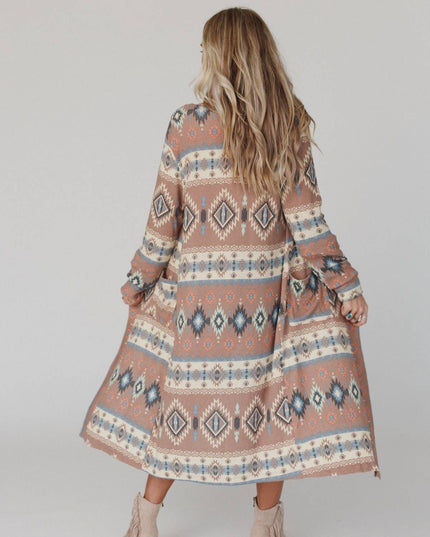 Santa Fe Rose Duster Cardigan - Multi