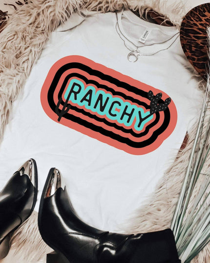 Ranchy Short Sleeve White Unisex T-Shirt
