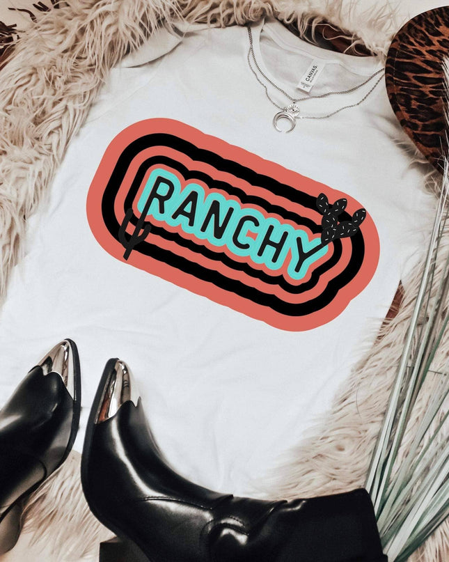 Ranchy Short Sleeve White Unisex T-Shirt