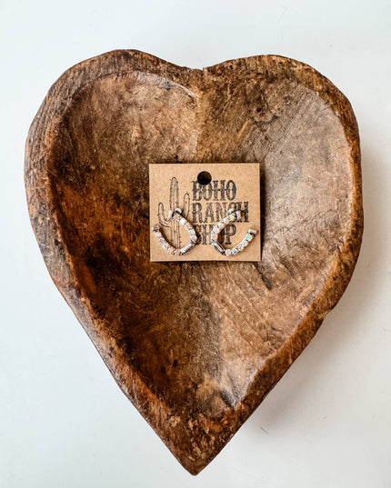 Western Horseshoe Stud Rhinestone Earrings