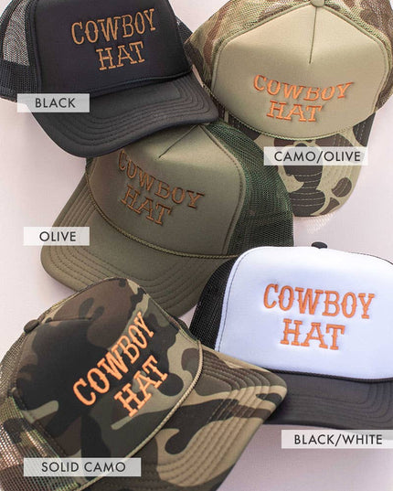 Cowboy Embroidery Trucker Hat Cap
