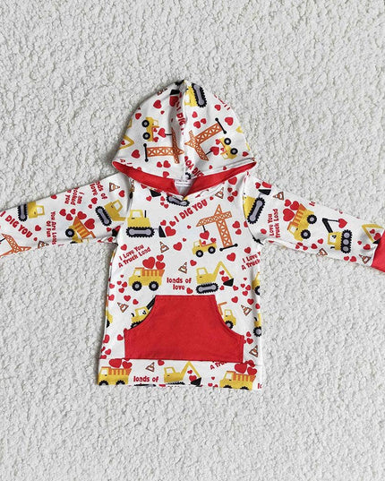 Valentines Boys Hoodie Top
