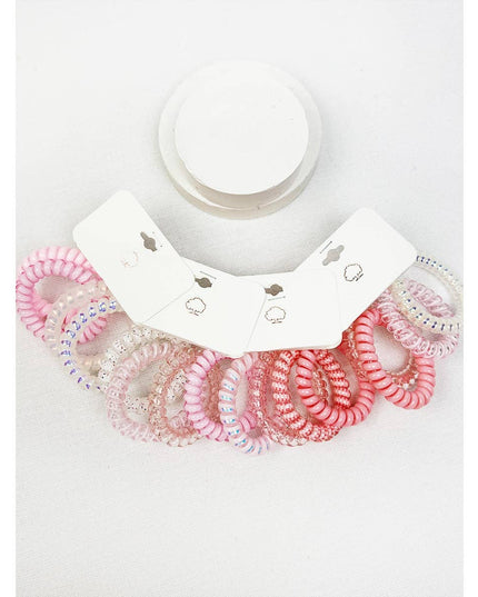 Mix of Pink Shades Spiral Hair Ties
