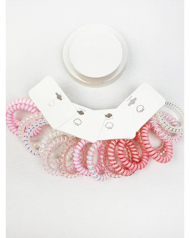 Mix of Pink Shades Spiral Hair Ties