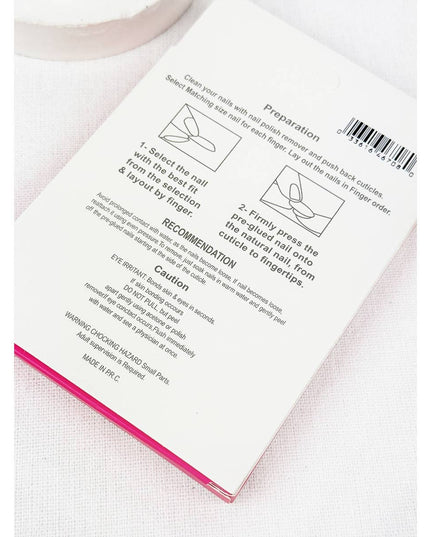 Pink and White Theme Press On Nail Set