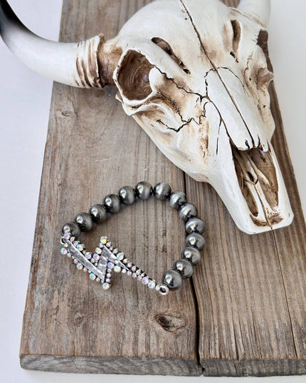 Western Style Pendant Navajo Pearl Stretch Bracelet