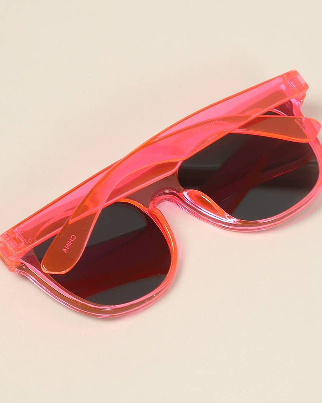 Kid's Flat Top Square Frame Sunglasses