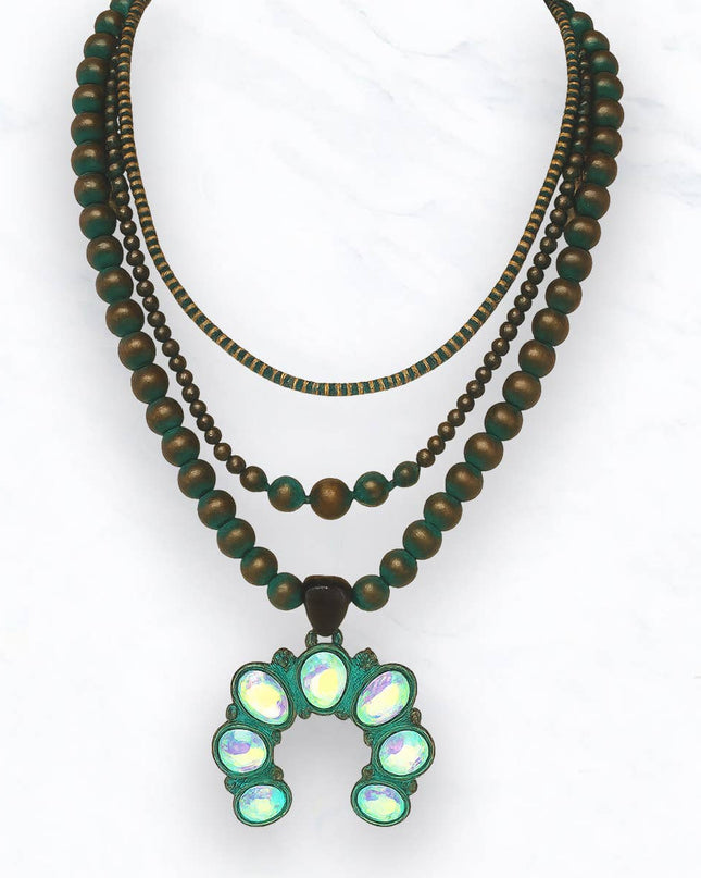 Triple Layer Western Beaded Squash Blossom