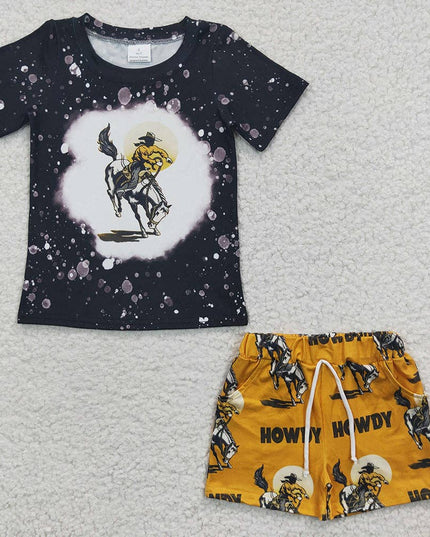 Baby Boys Howdy Horse Summer Shorts Sets