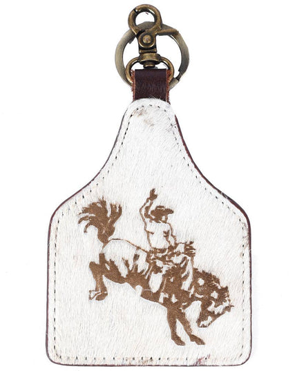 ADKRM114 Hair On Genuine Leather Keyring