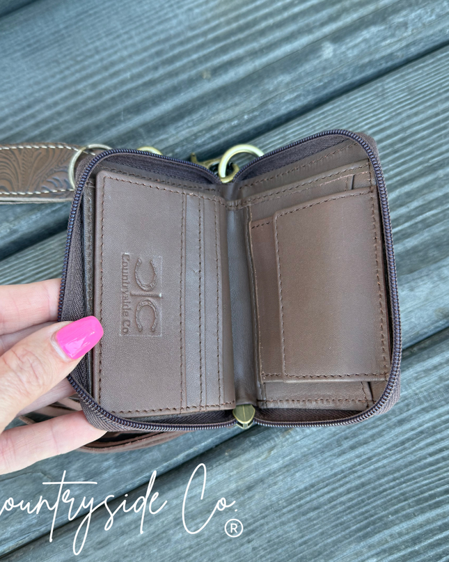 The Saddle Bum Checkered Mini Wallet Keychain