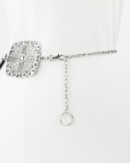 Women’s Medallion Chain Belt with Cross Design ABB MLT 1010