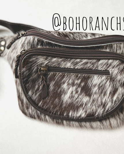Western Hairon Cowhide Fanny Pack - bum bag sling bag