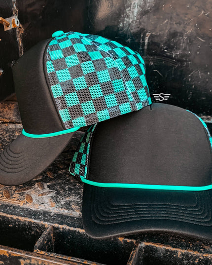 Checkered Magna Pony™ Mesh Foam Trucker Hat