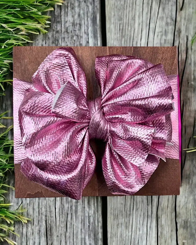 Metallic & Matte Faux Tassel Printed Fashion Headband