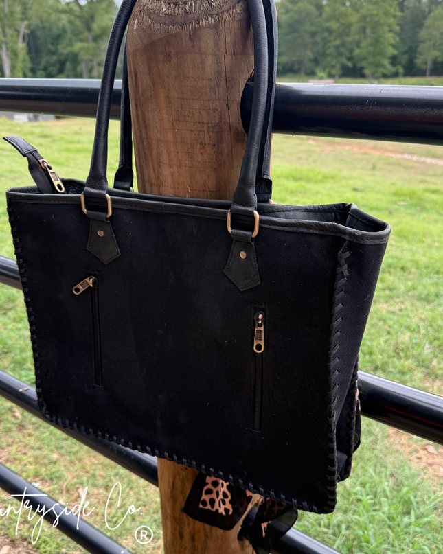 Magnolia Speckle Cowhide Tote, Work Laptop Bag