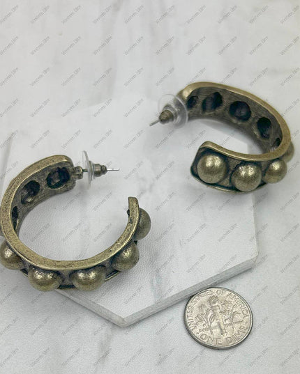 CER240805-01-COPPER                    Copper metel Earrings