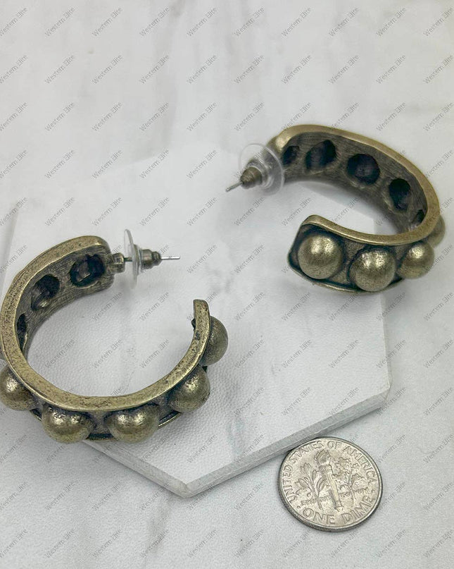 CER240805-01-COPPER                    Copper metel Earrings