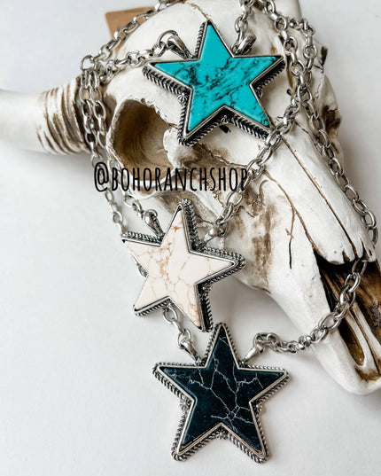 Punchy Star Necklace Western Pendant Necklace