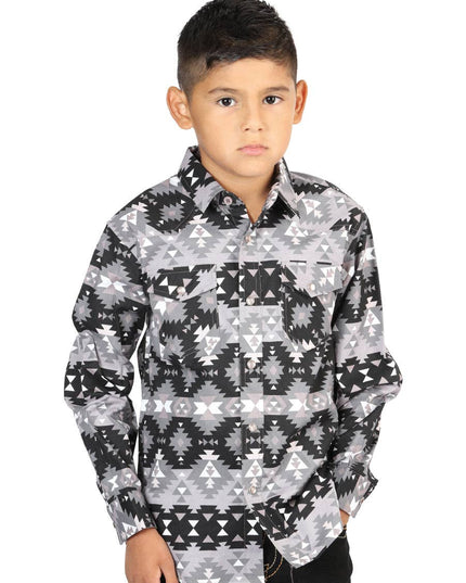 Casual Long-Sleeve Shirt by El General Black 44415