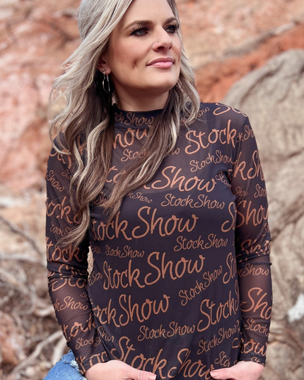 Stock Show Queen Mesh Top