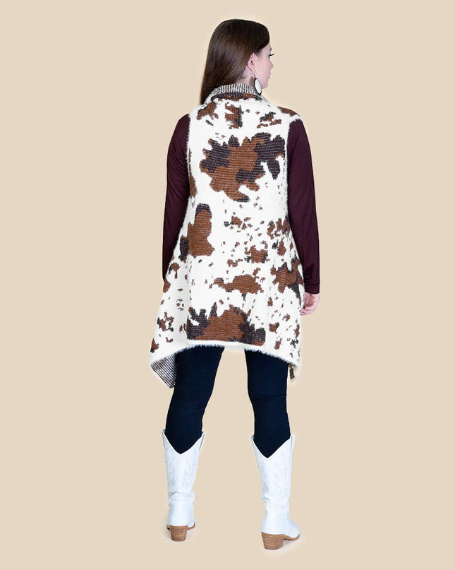 Cow Print Vest