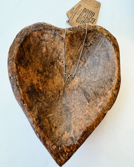 Western Dainty Coquette Bow Necklace