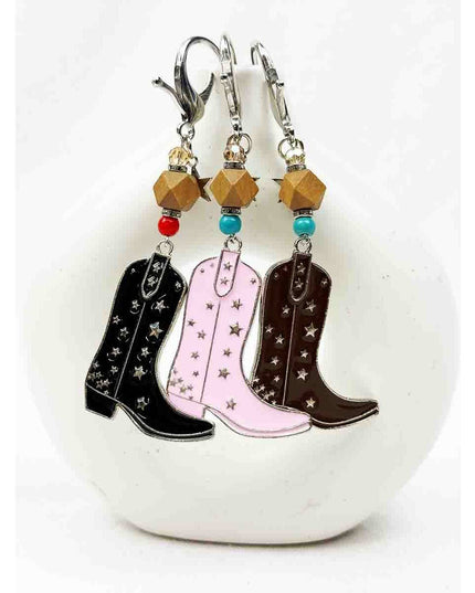 Western Theme Cowboy Boot Keychain
