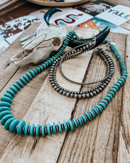 Western Pearl Layered Shorty Necklace