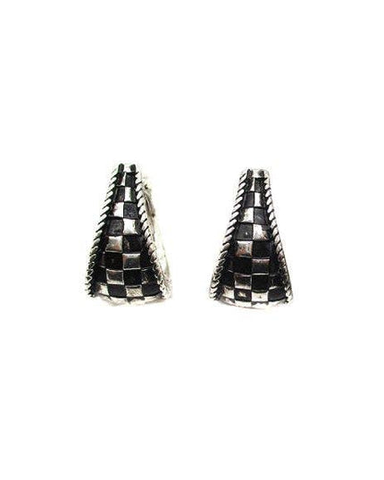 Western Checkered Hoop Earring