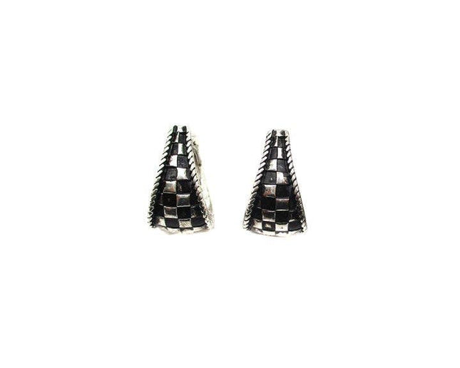 Western Checkered Hoop Earring