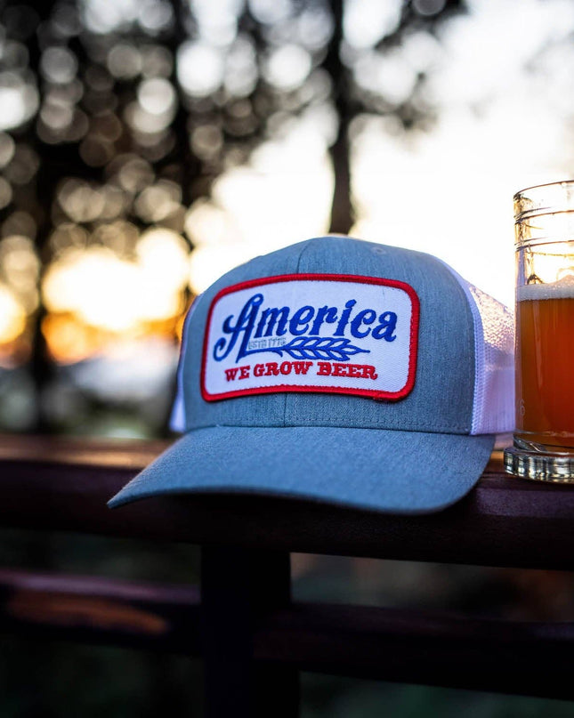 We Grow Beer Hat-Gray