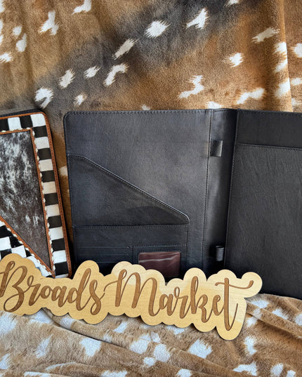 Checkered Cowhide Planner Portfolios